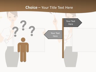 Business Woman Board PowerPoint Template