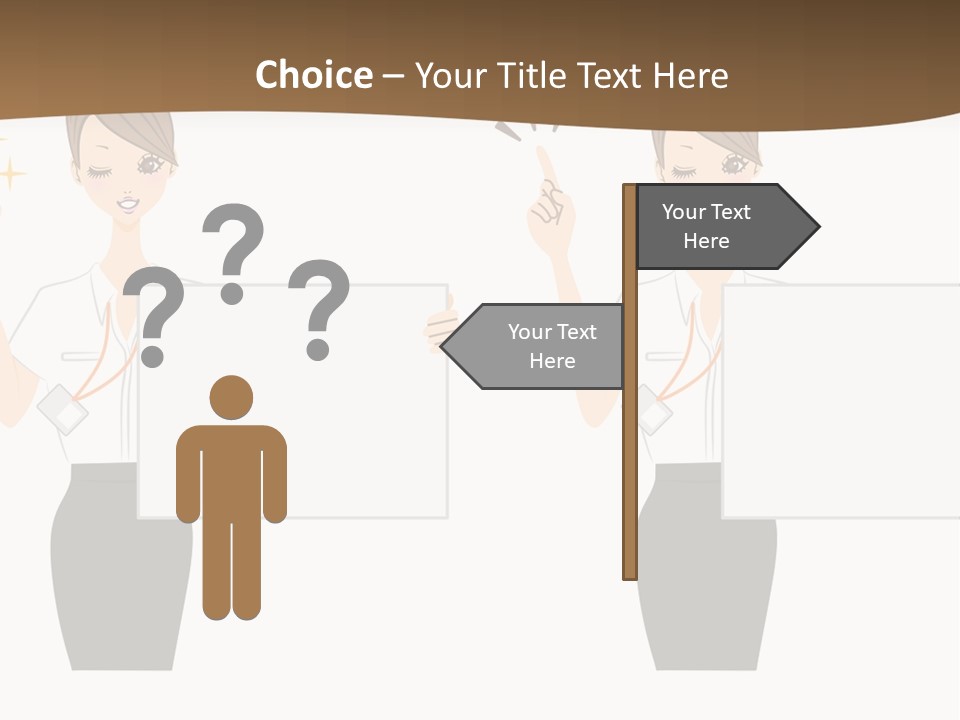 Business Woman Board PowerPoint Template
