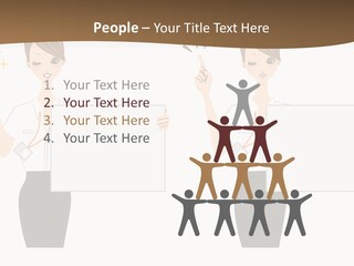 Business Woman Board PowerPoint Template