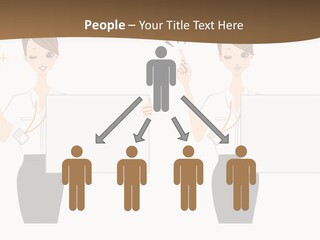 Business Woman Board PowerPoint Template