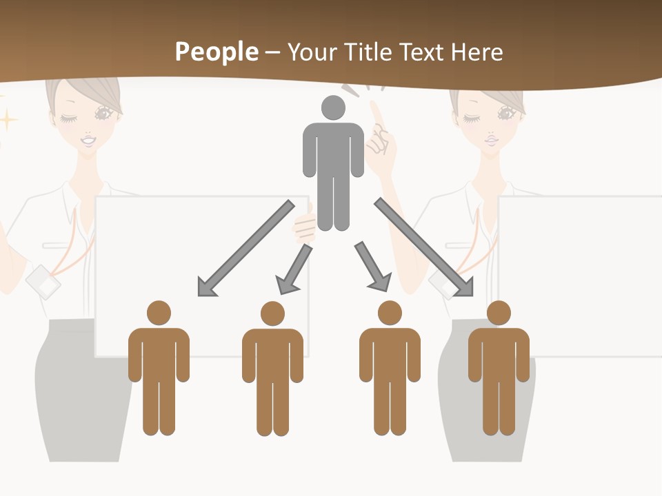 Business Woman Board PowerPoint Template