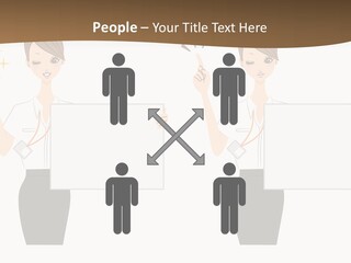 Business Woman Board PowerPoint Template