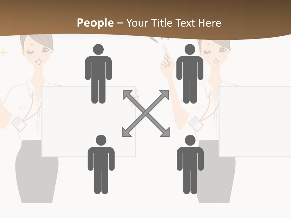 Business Woman Board PowerPoint Template