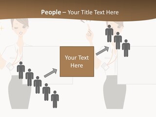 Business Woman Board PowerPoint Template
