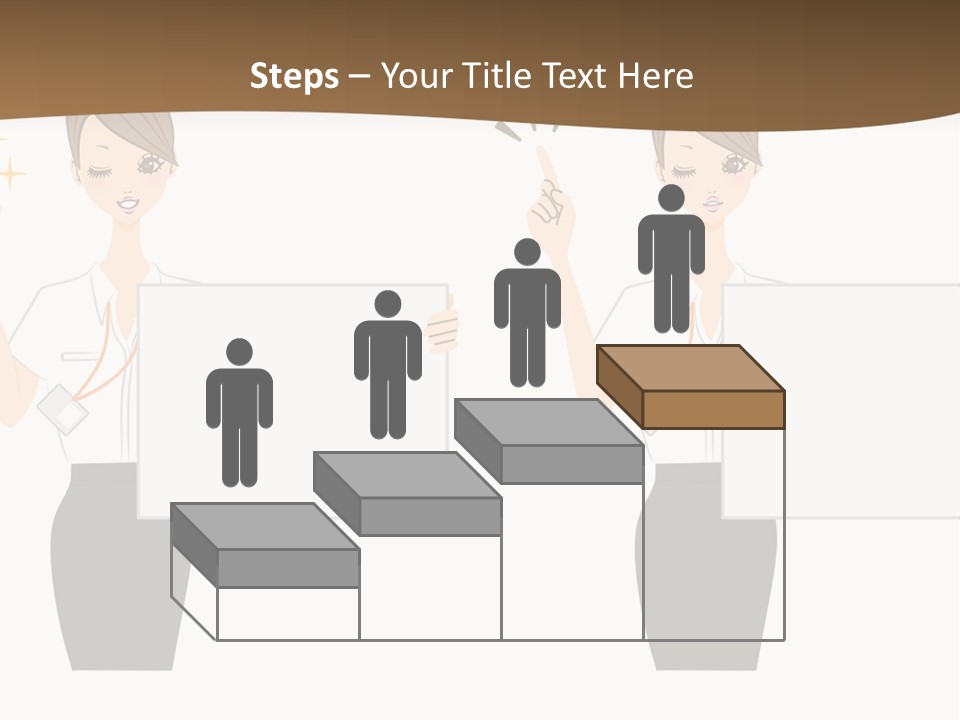 Business Woman Board PowerPoint Template