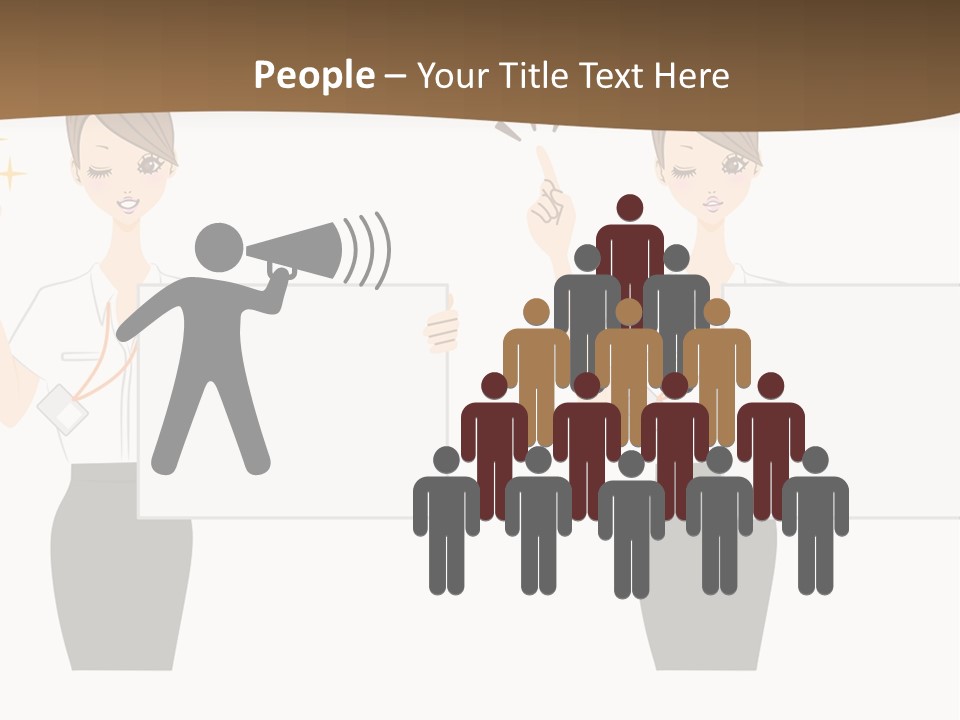 Business Woman Board PowerPoint Template