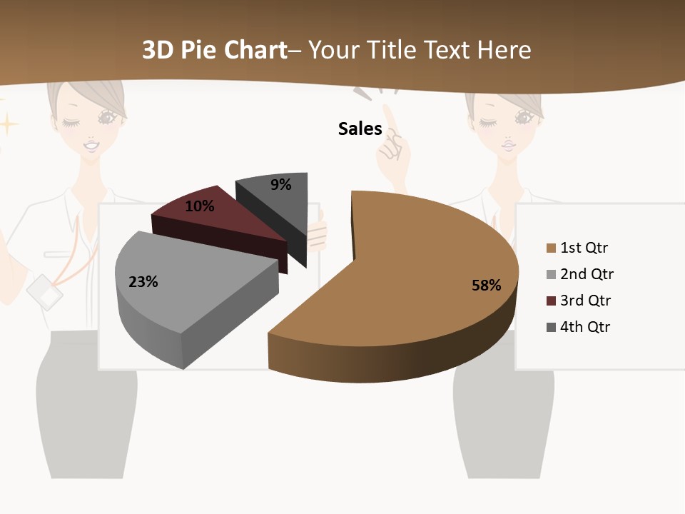 Business Woman Board PowerPoint Template