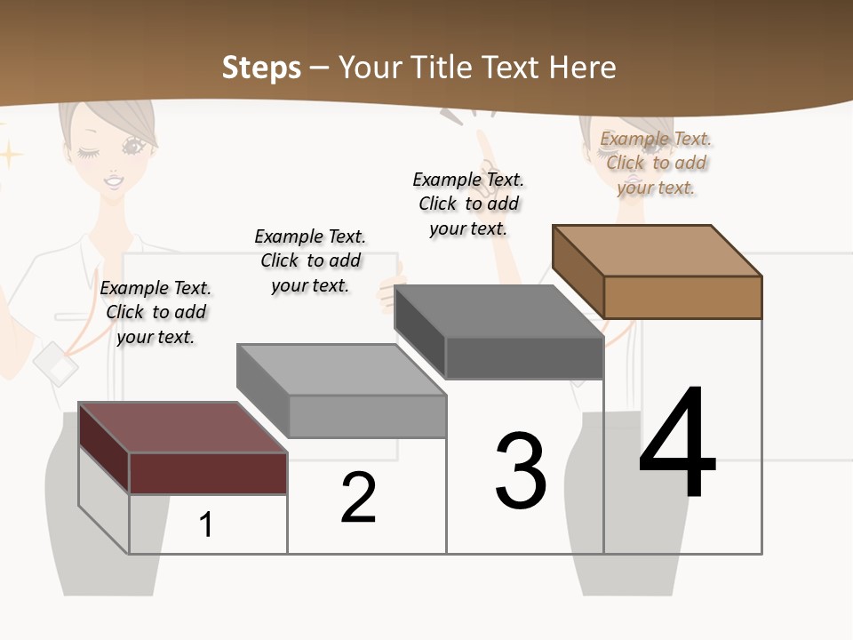 Business Woman Board PowerPoint Template