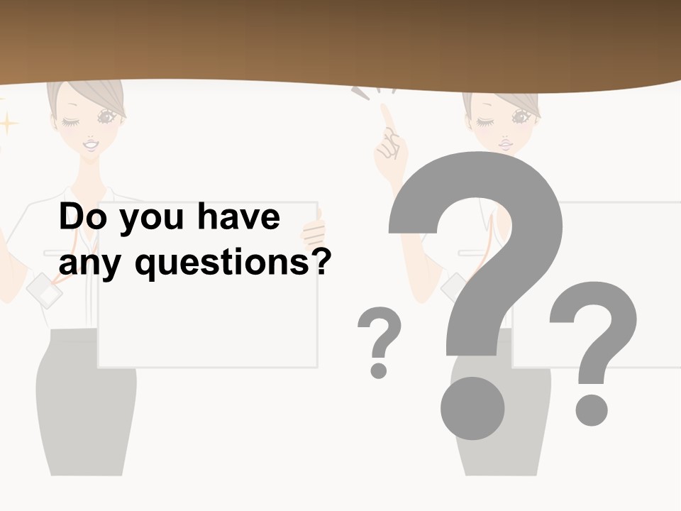 Business Woman Board PowerPoint Template