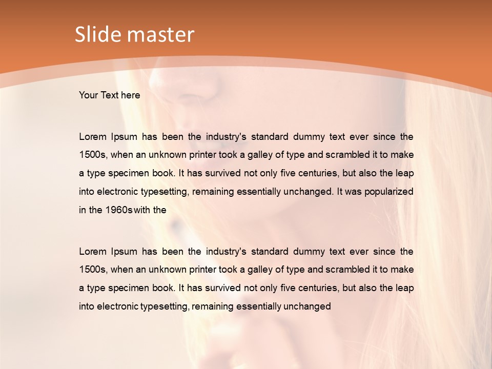 Femelle Maquillage Humain PowerPoint Template