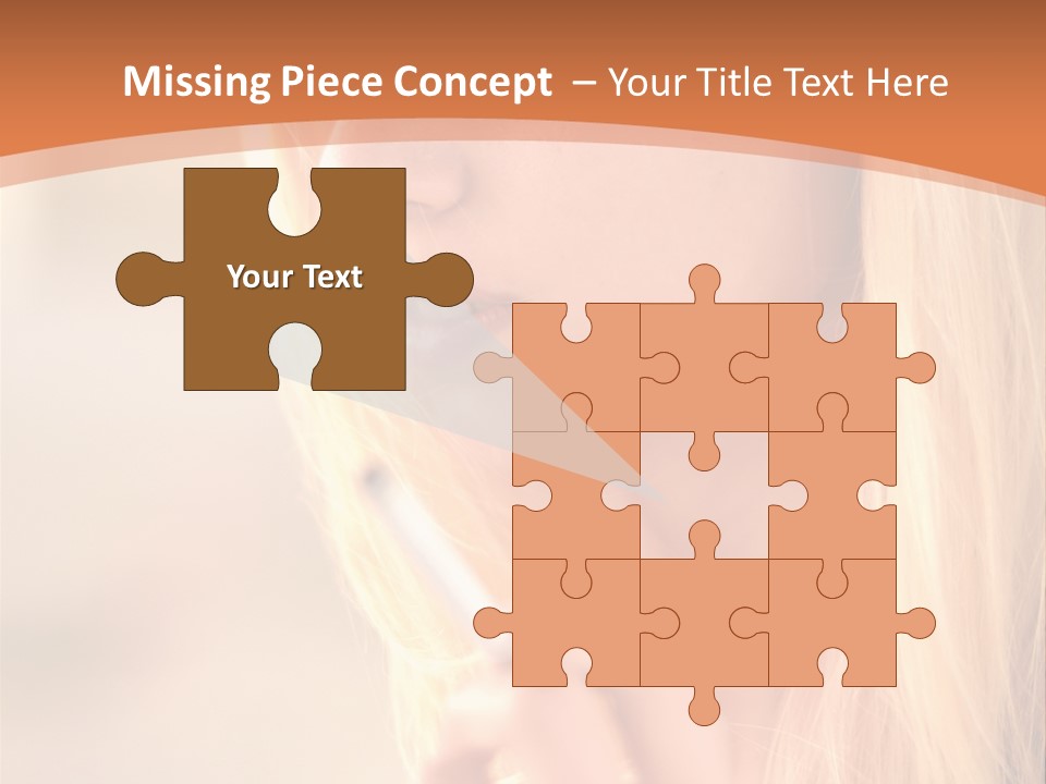 Femelle Maquillage Humain PowerPoint Template