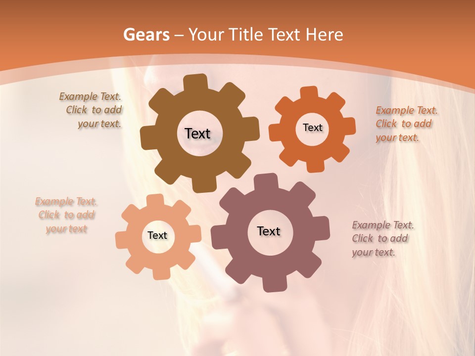 Femelle Maquillage Humain PowerPoint Template