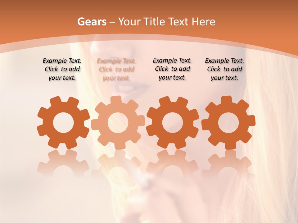 Femelle Maquillage Humain PowerPoint Template