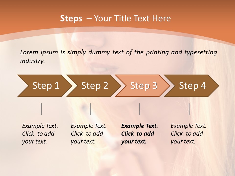 Femelle Maquillage Humain PowerPoint Template
