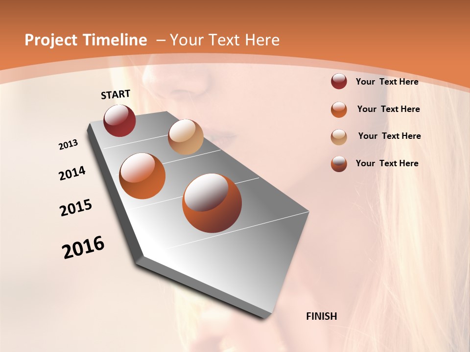 Femelle Maquillage Humain PowerPoint Template