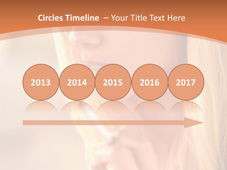 Femelle Maquillage Humain PowerPoint Template