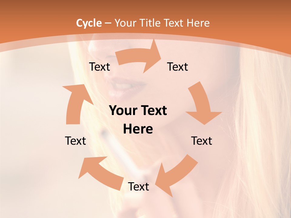 Femelle Maquillage Humain PowerPoint Template