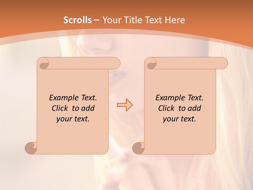 Femelle Maquillage Humain PowerPoint Template