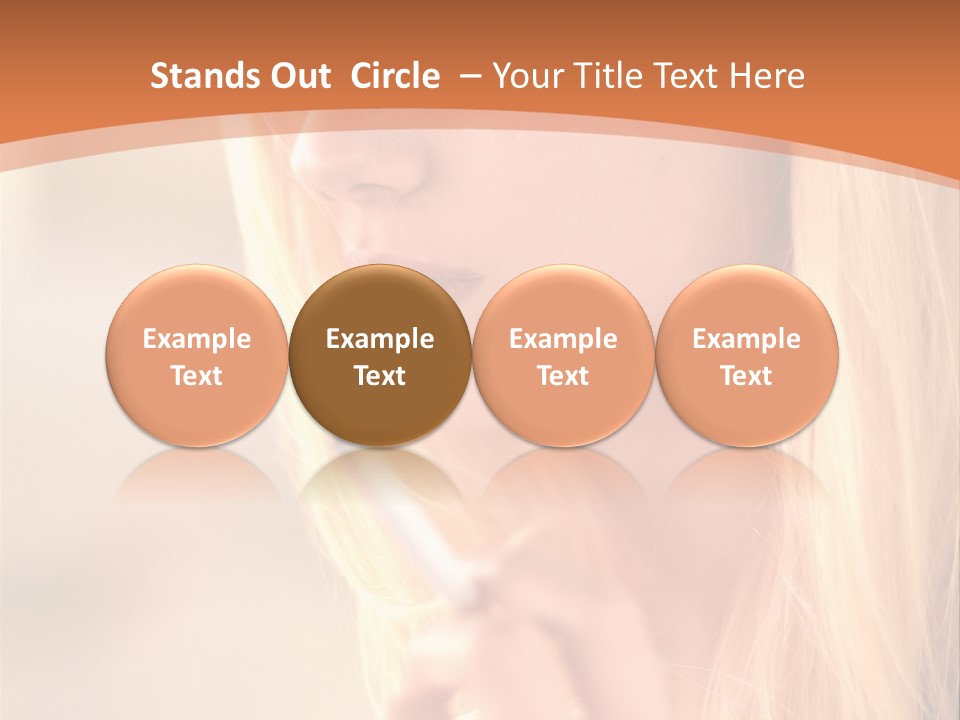 Femelle Maquillage Humain PowerPoint Template