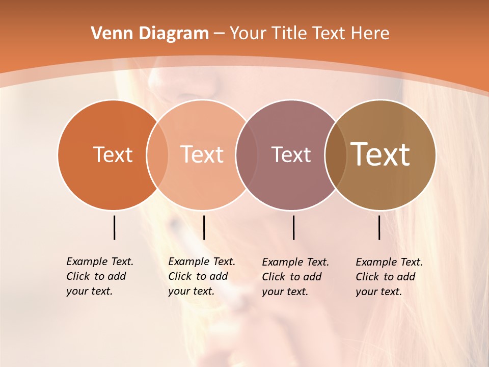 Femelle Maquillage Humain PowerPoint Template