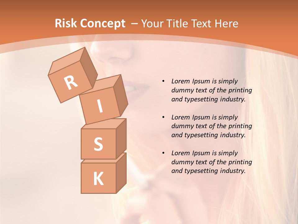 Femelle Maquillage Humain PowerPoint Template