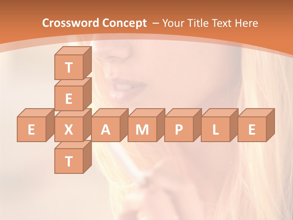 Femelle Maquillage Humain PowerPoint Template