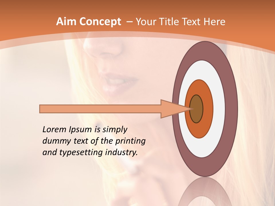 Femelle Maquillage Humain PowerPoint Template