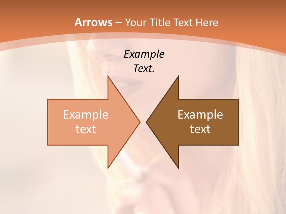 Femelle Maquillage Humain PowerPoint Template