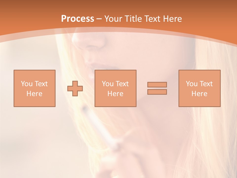 Femelle Maquillage Humain PowerPoint Template