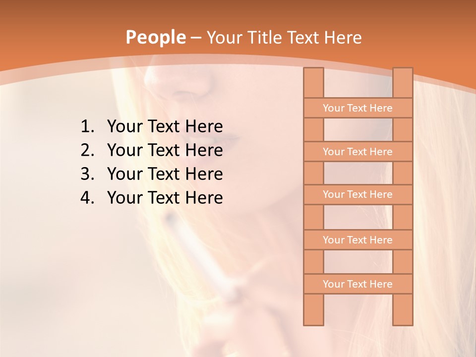 Femelle Maquillage Humain PowerPoint Template
