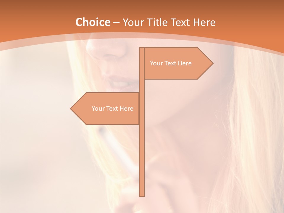 Femelle Maquillage Humain PowerPoint Template