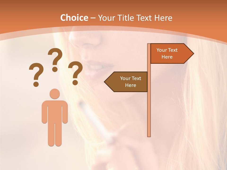 Femelle Maquillage Humain PowerPoint Template