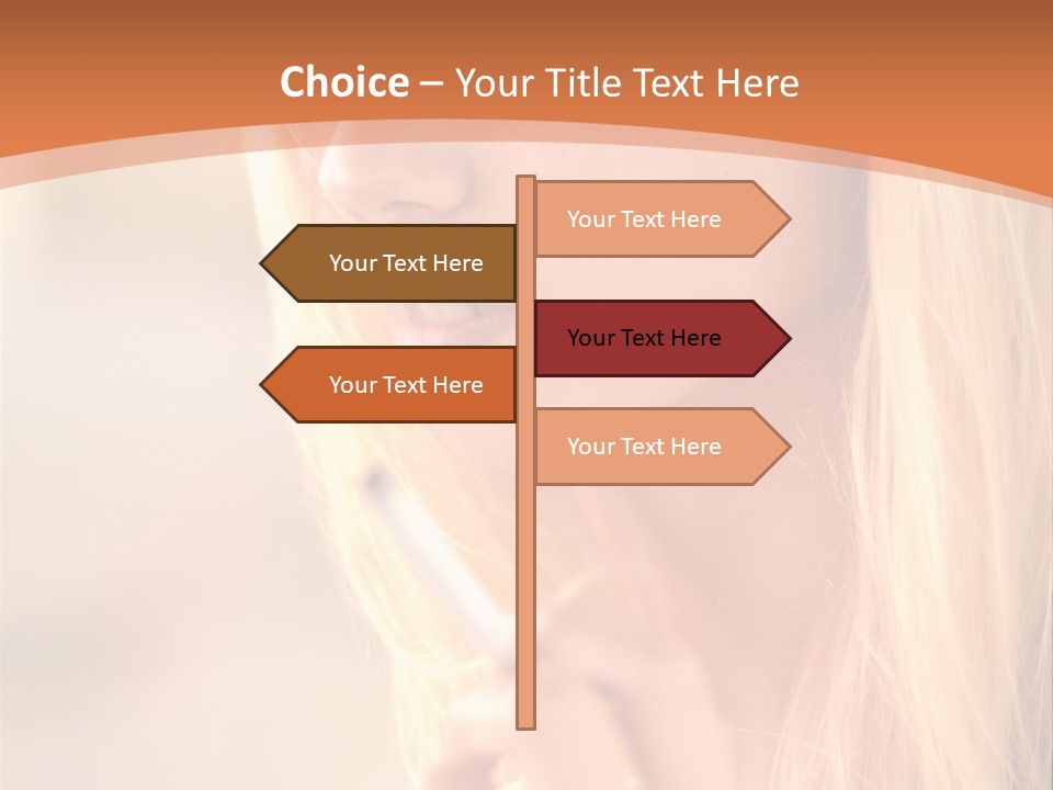 Femelle Maquillage Humain PowerPoint Template