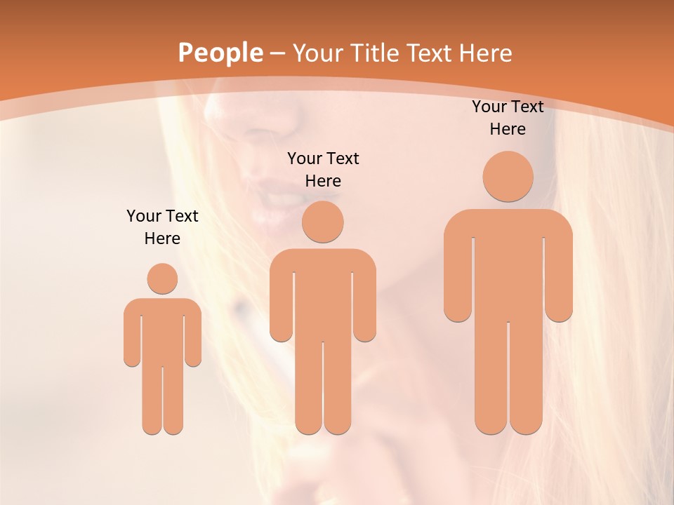 Femelle Maquillage Humain PowerPoint Template