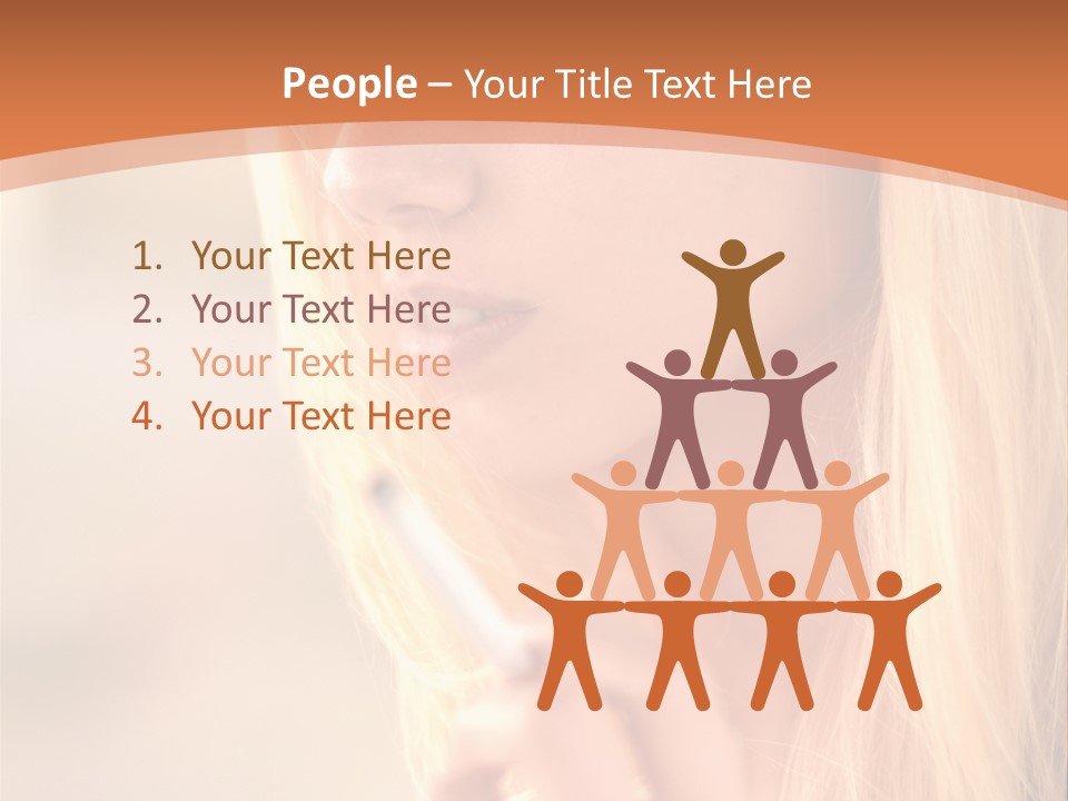 Femelle Maquillage Humain PowerPoint Template