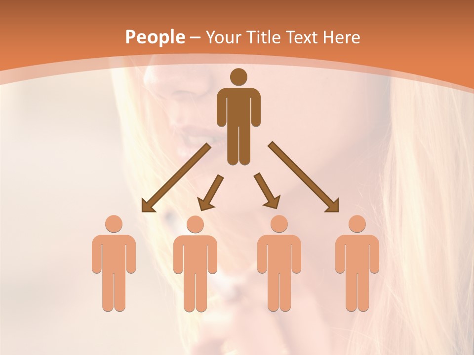 Femelle Maquillage Humain PowerPoint Template