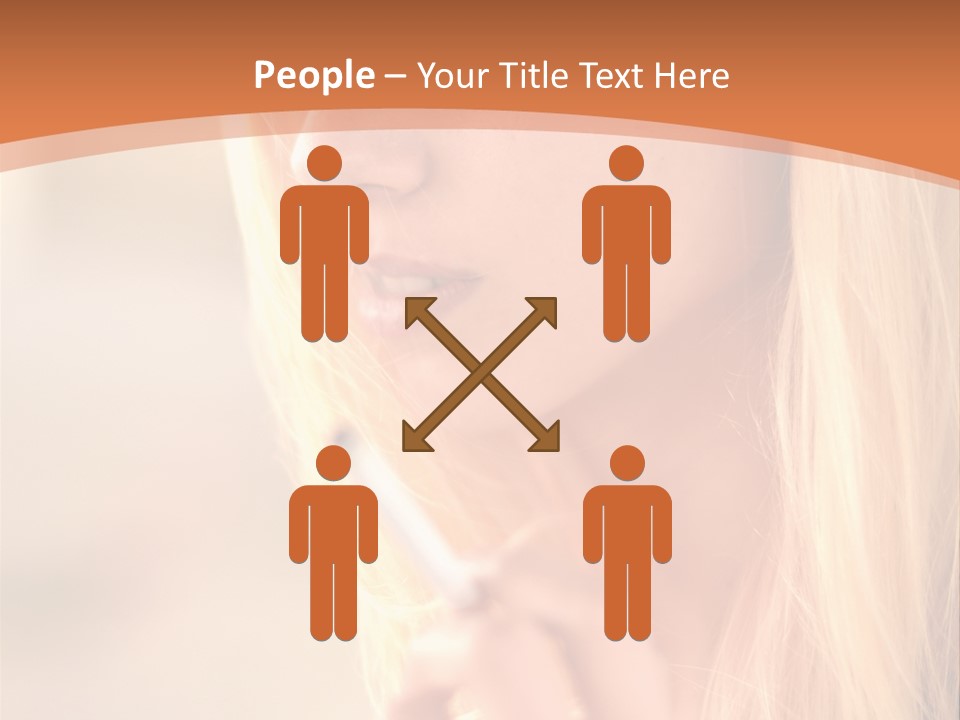 Femelle Maquillage Humain PowerPoint Template