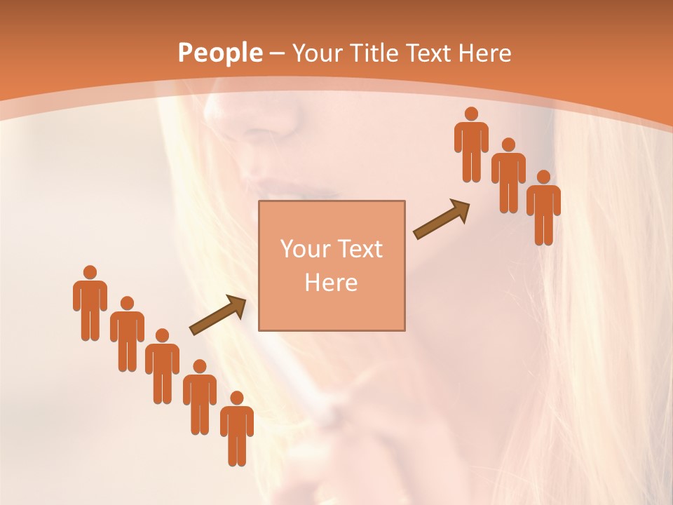 Femelle Maquillage Humain PowerPoint Template