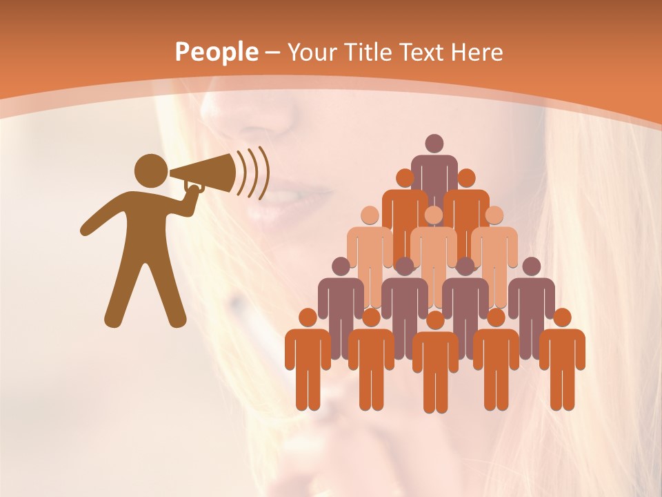 Femelle Maquillage Humain PowerPoint Template