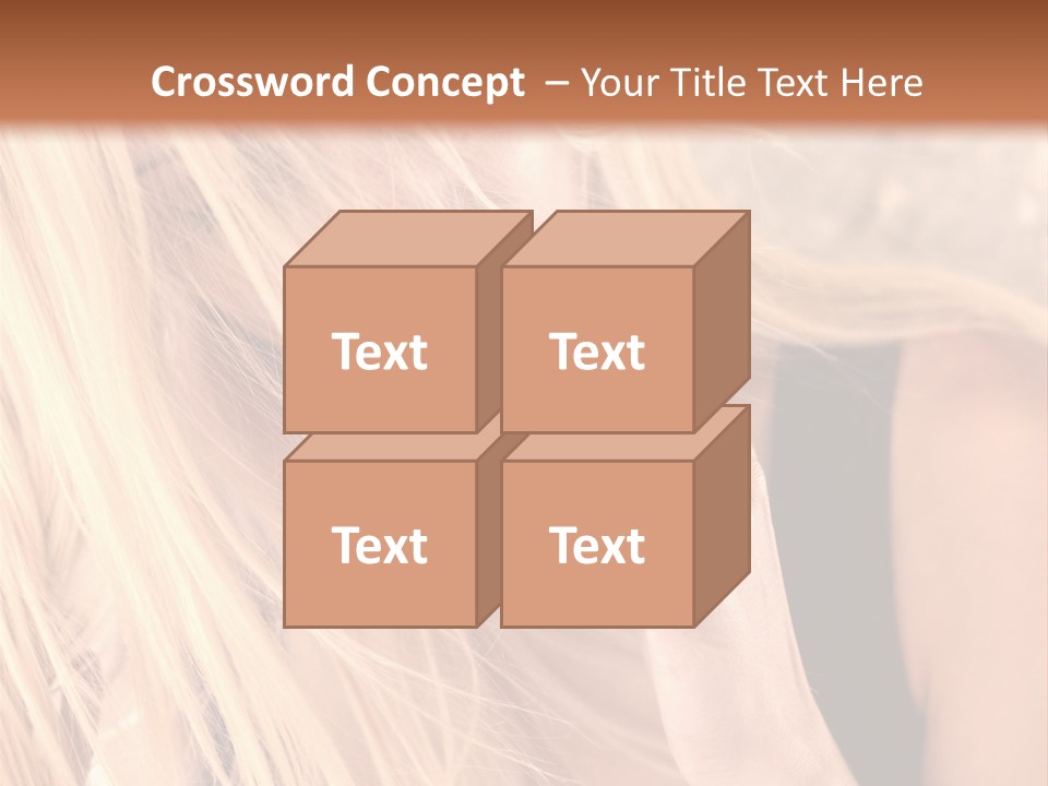 Fumeur Femelle Blond PowerPoint Template