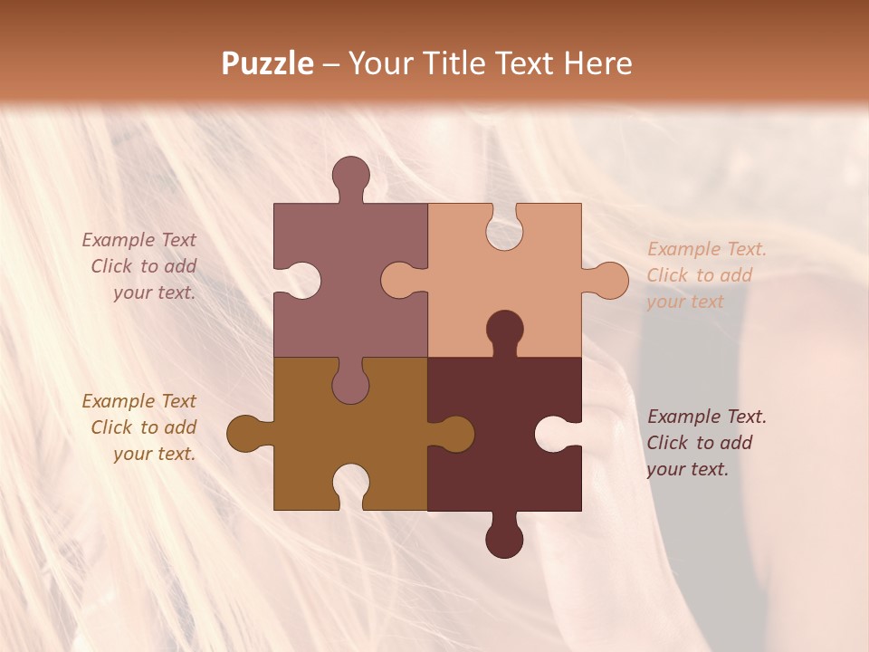 Fumeur Femelle Blond PowerPoint Template