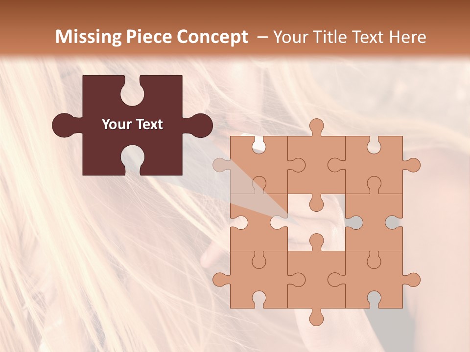 Fumeur Femelle Blond PowerPoint Template