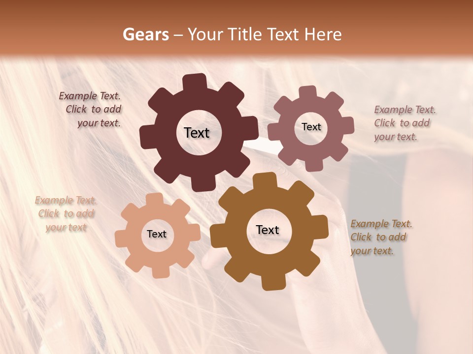 Fumeur Femelle Blond PowerPoint Template