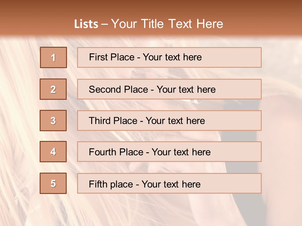 Fumeur Femelle Blond PowerPoint Template
