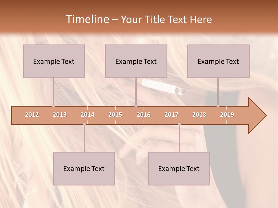 Fumeur Femelle Blond PowerPoint Template