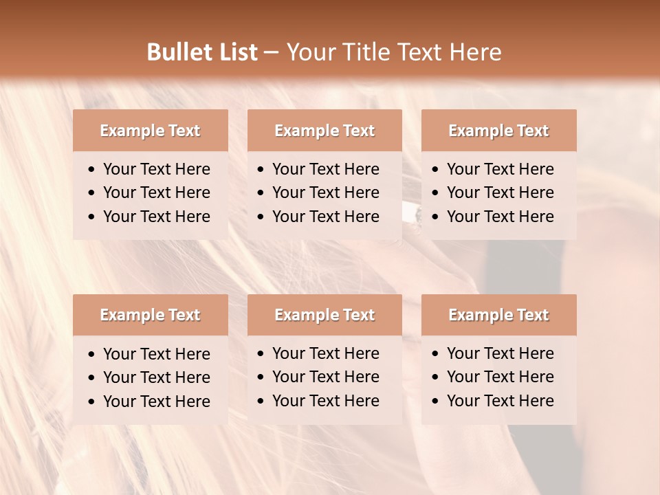 Fumeur Femelle Blond PowerPoint Template