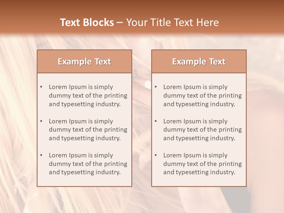 Fumeur Femelle Blond PowerPoint Template