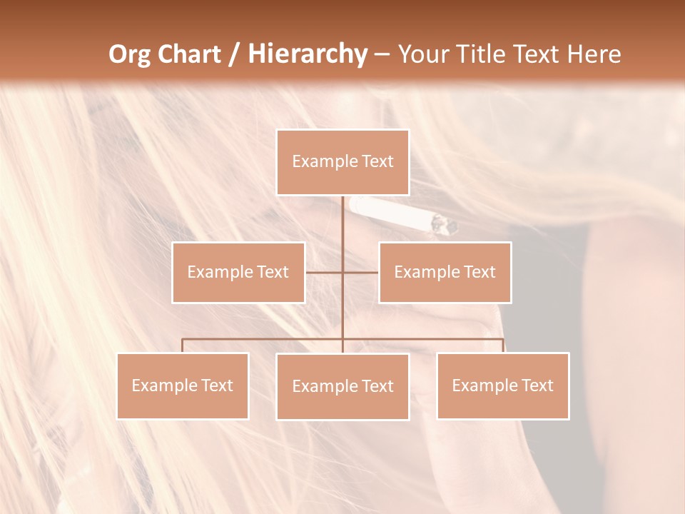 Fumeur Femelle Blond PowerPoint Template