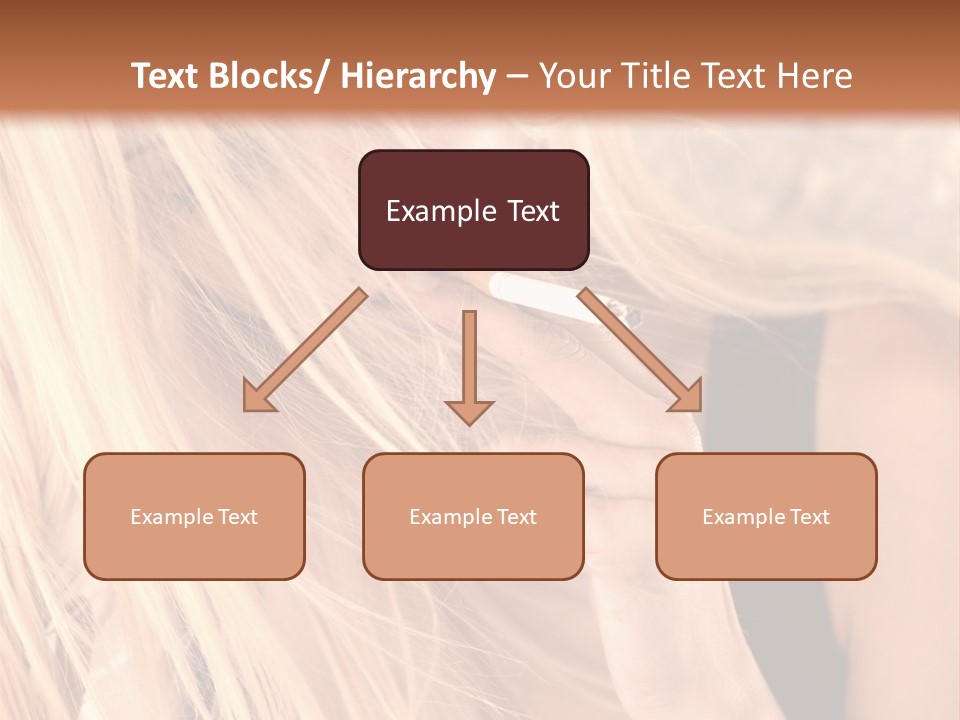 Fumeur Femelle Blond PowerPoint Template