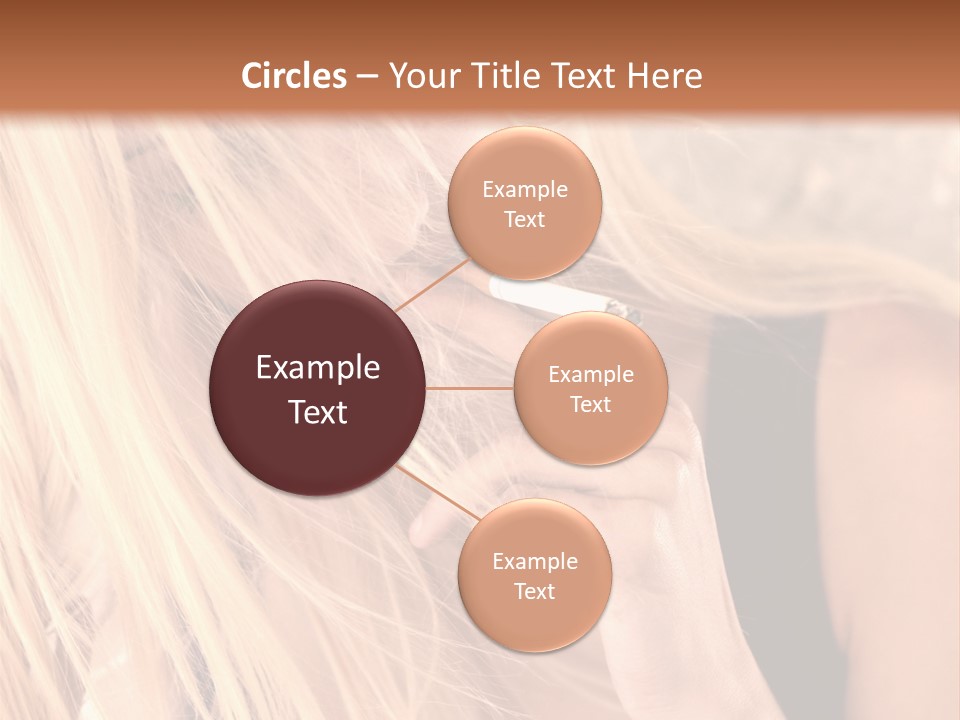 Fumeur Femelle Blond PowerPoint Template